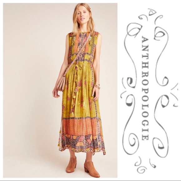 Anthropologie Dresses & Skirts - Bhanuni by Jyoti Citron Embroidered Maxi Dress